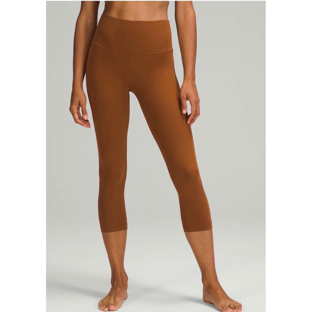 Lululemon‎ Align High-Rise Crop 21 Copper Brown Leggings Womens Size 20